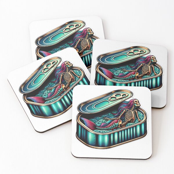 Item preview,  Mermaid Skeleton In A Can Tin Sticker Art Volume 3 designed and sold by mymagicstoreus.