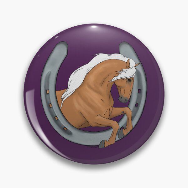Item preview, Palomino Andalusian Horse with Horseshoe designed and sold by DappledMoon.
