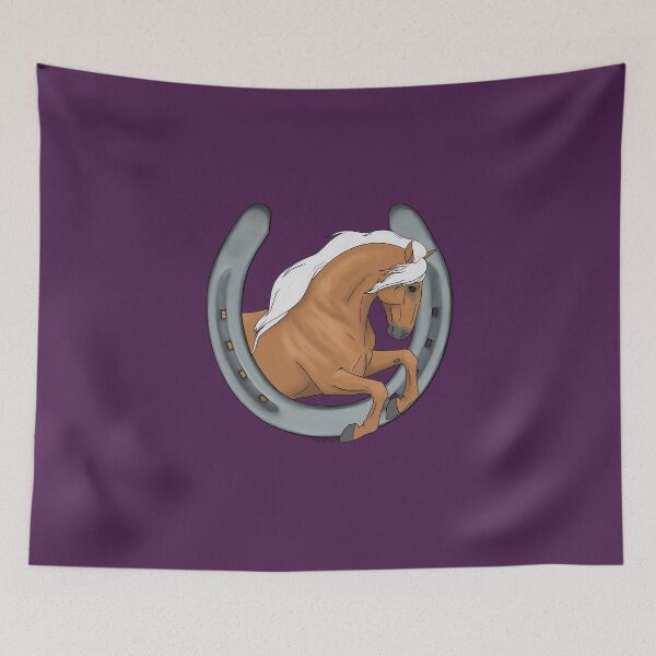 Item preview, Palomino Andalusian Horse with Horseshoe designed and sold by DappledMoon.
