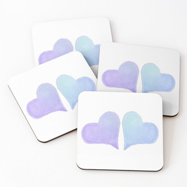 Item preview, Purple and Teal Watercolor Hearts designed and sold by Sunshyne66.