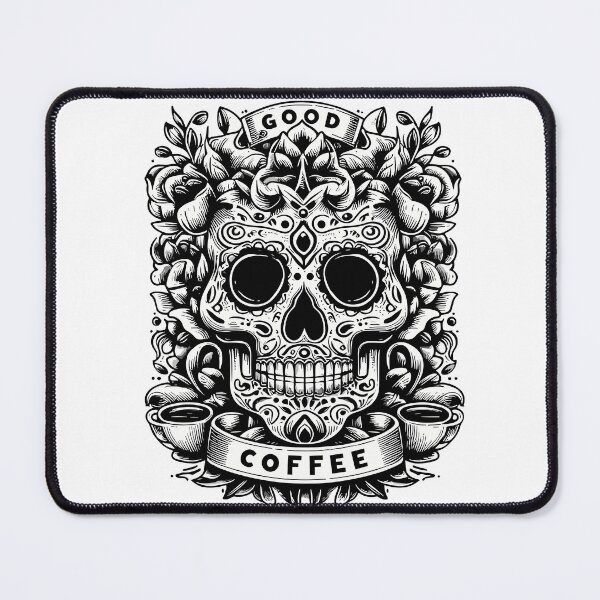 Item preview, Good Coffee: A Symphony of Skull and Florals designed and sold by Designowner.