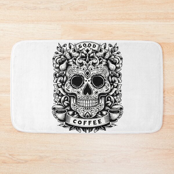Item preview, Good Coffee: A Symphony of Skull and Florals designed and sold by Designowner.
