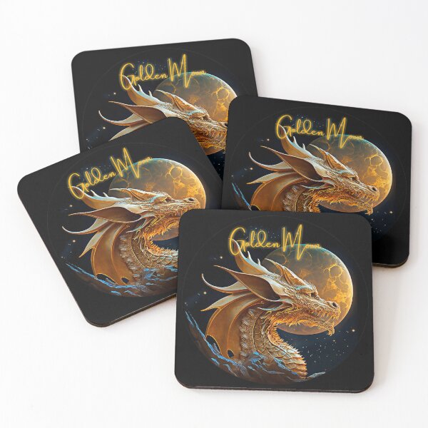Item preview, Golden moon and golden dragon designed and sold by ArqRodrigo.