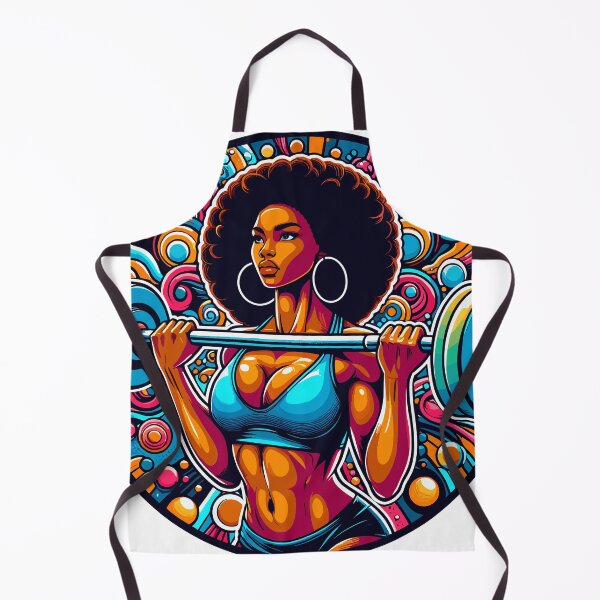 Item preview, Afro woman lifting heavy designed and sold by Gacram.