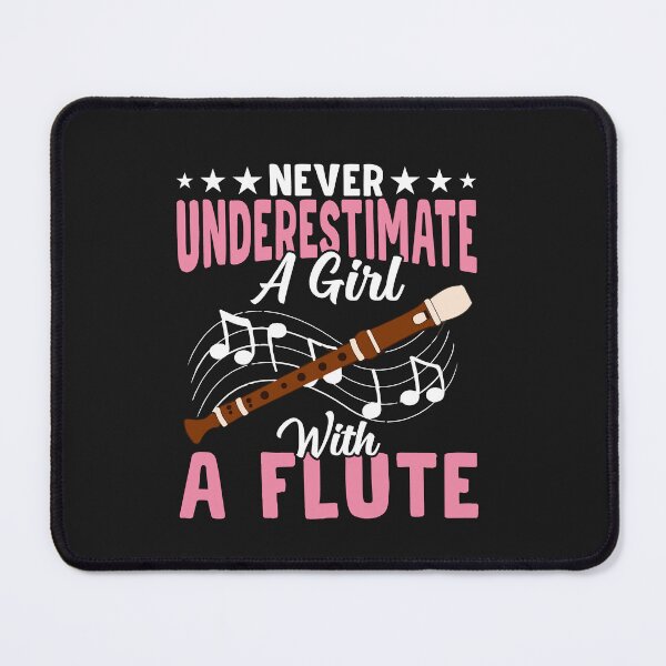 Item preview, Girl Power Flutist - 'Never Underestimate' Inspirational Design designed and sold by Pobru.