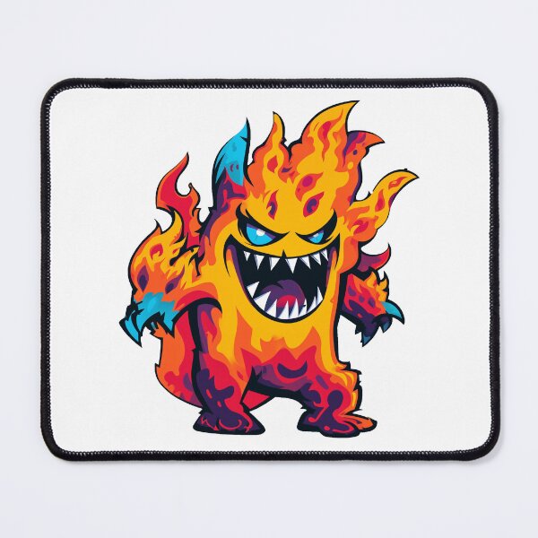 Item preview, A Colorful Fire Monster designed and sold by DoodleDreamShop.