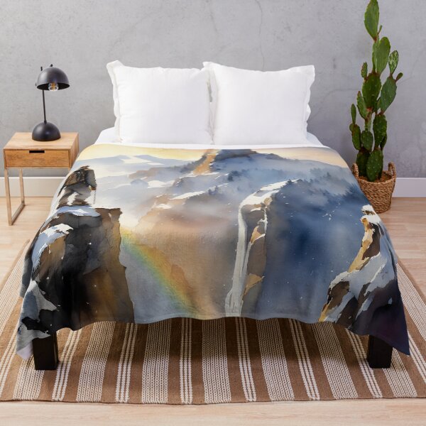 Item preview, Snow mountain with rainbow on waterfall, climber's poetry and dream, watercolor designed and sold by boyangyang.