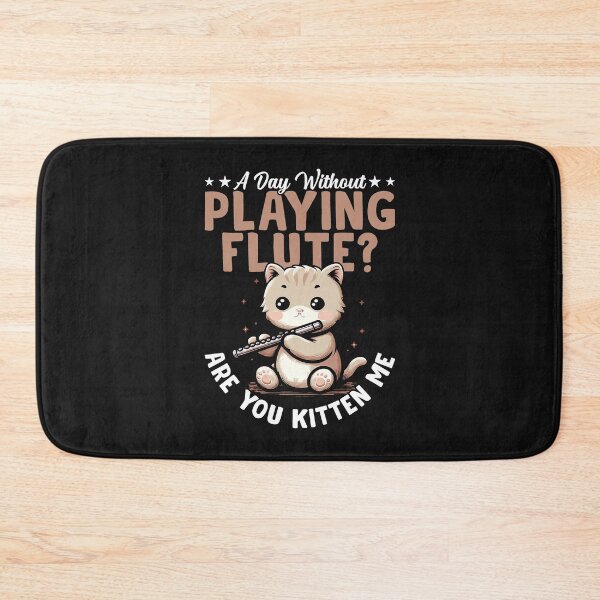 Item preview, Flute & Kittens: 'Are You Kitten Me?' - Whimsical Musician's Delight designed and sold by Pobru.