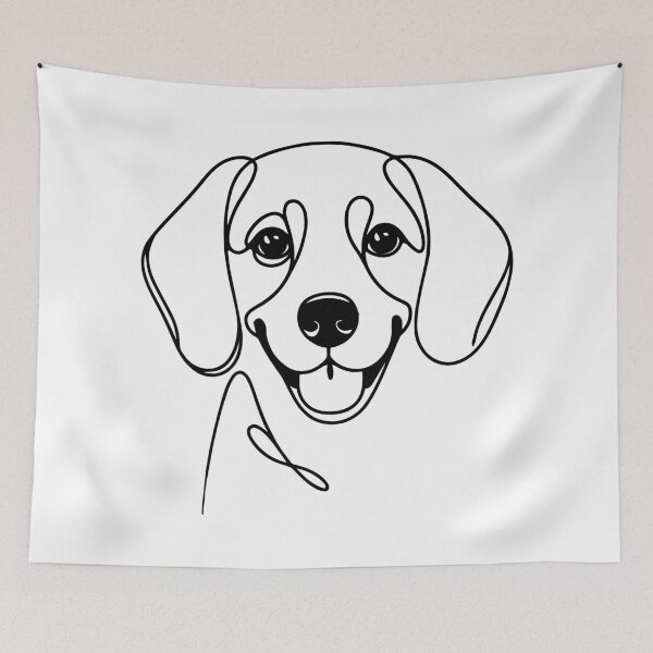 Item preview, Beagle One-Line Drawing designed and sold by FanCollection.
