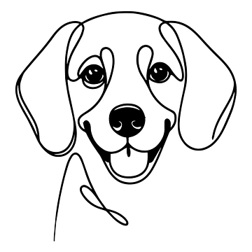 Artwork thumbnail, Beagle One-Line Drawing by FanCollection