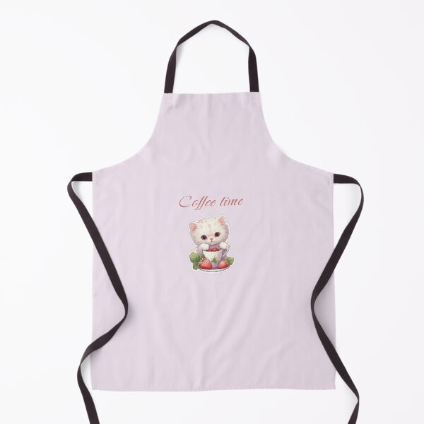 Item preview, Coffee time white kitten designed and sold by CoquetteBoutiq.