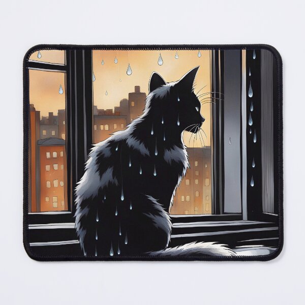 Item preview, Cute Black Cat Looking Out The Window designed and sold by TheArtOfPat.