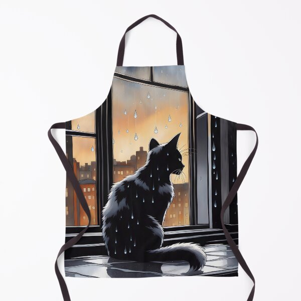 Artikelvorschau, Cute Black Cat Looking Out The Window entworfen und verkauft von TheArtOfPat.