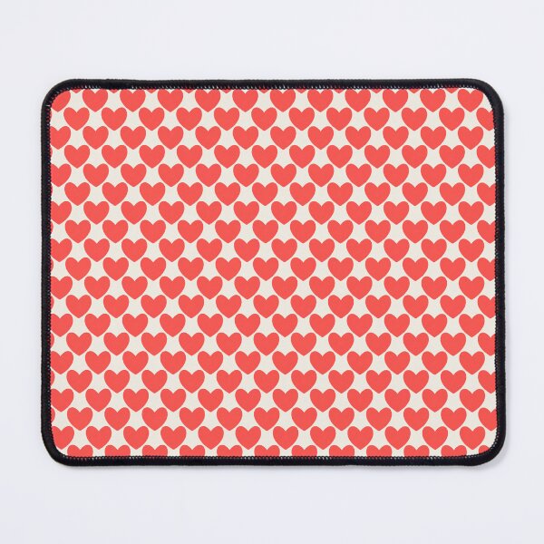 Item preview, Hand drawn red hearts on cream designed and sold by PrettywithColor.