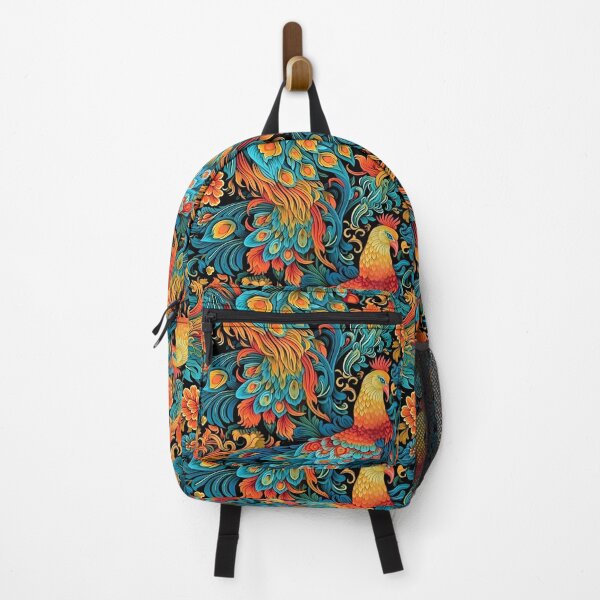 Item preview, A Chinese phoenix with colorful plumage and flaming designed and sold by sample325.