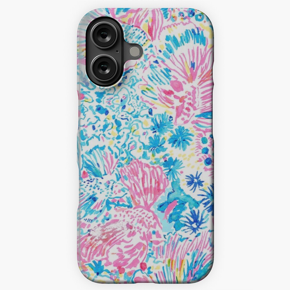 Pink and Blue Fish Design iPhone Case