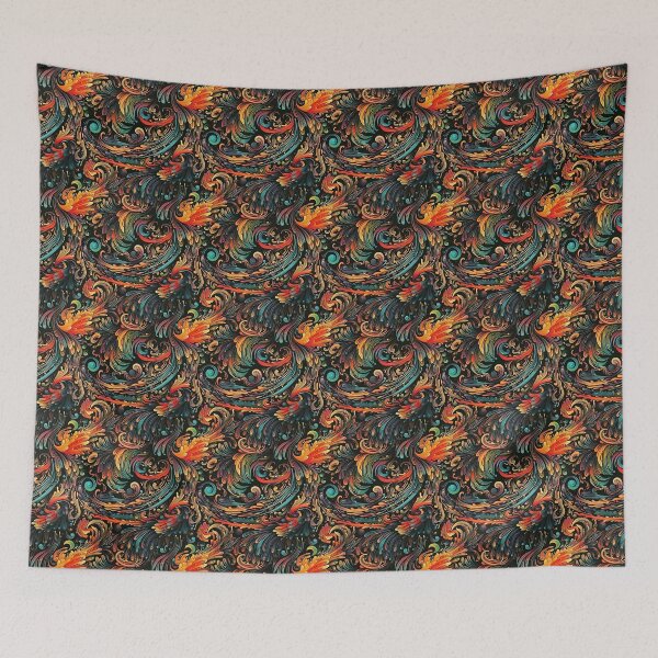 Item preview, A Chinese phoenix with colorful plumage and flaming designed and sold by sample325.
