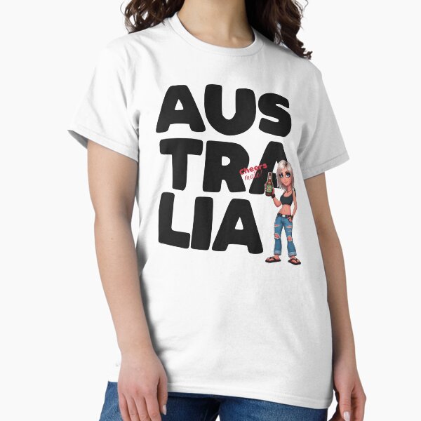 Item preview, Aussie Girl character TSHIRT design designed and sold by FunkiFish.