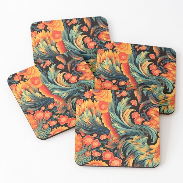 Item preview, A Chinese phoenix with colorful plumage and flaming designed and sold by sample325.