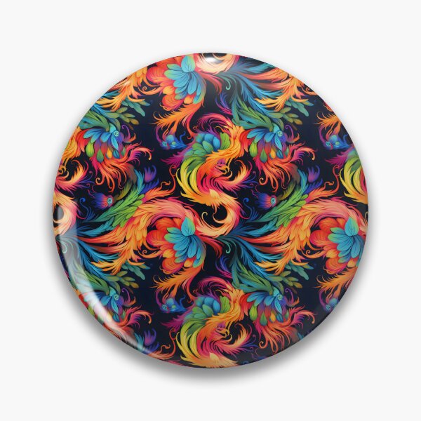 Item preview, A Chinese phoenix with colorful plumage and flaming designed and sold by sample325.