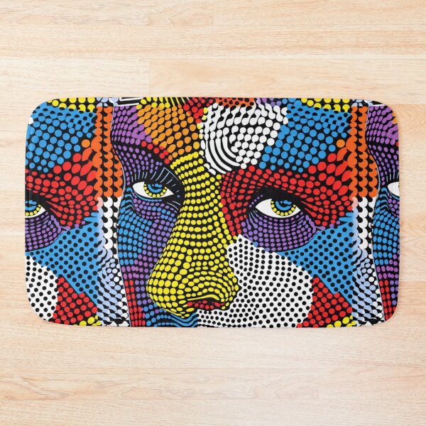 Item preview, Pop Art Mosaic - Vibrant Pointillism Face Illustration designed and sold by Nicholas Panek.