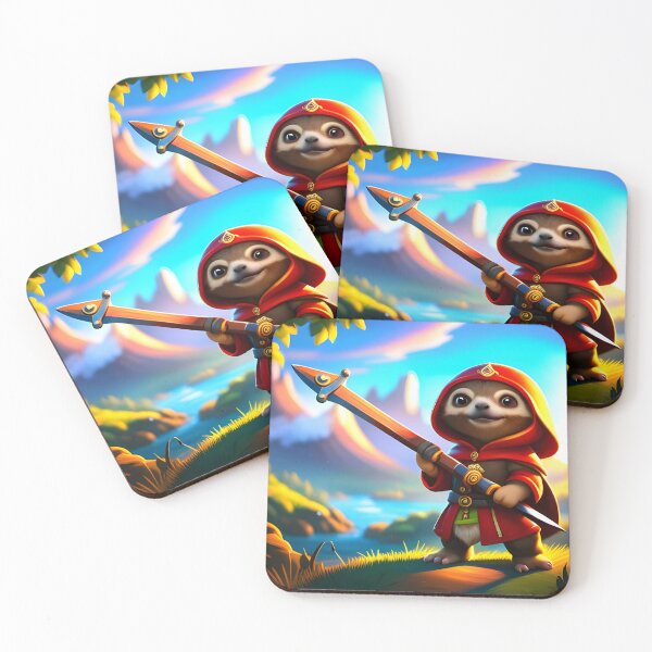 Item preview, Chibby Sloth Warrior designed and sold by BGM by AI.