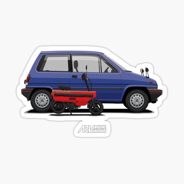 City R & Motocompo (Blue & Red) Sticker