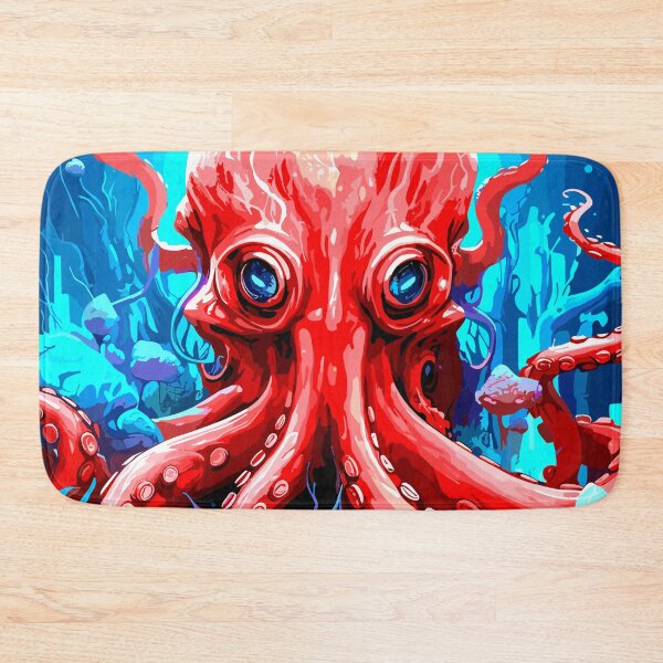 Item preview, Vibrant Red Octopus design  designed and sold by Artbyminga.