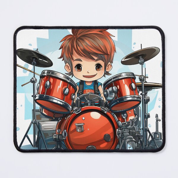 Item preview, Cute Young Boy Drummer Drums designed and sold by Mohammed Sohail Khan.