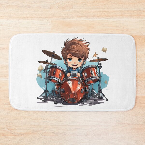Item preview, Cute Young Boy Drummer Drums designed and sold by Mohammed Sohail Khan.