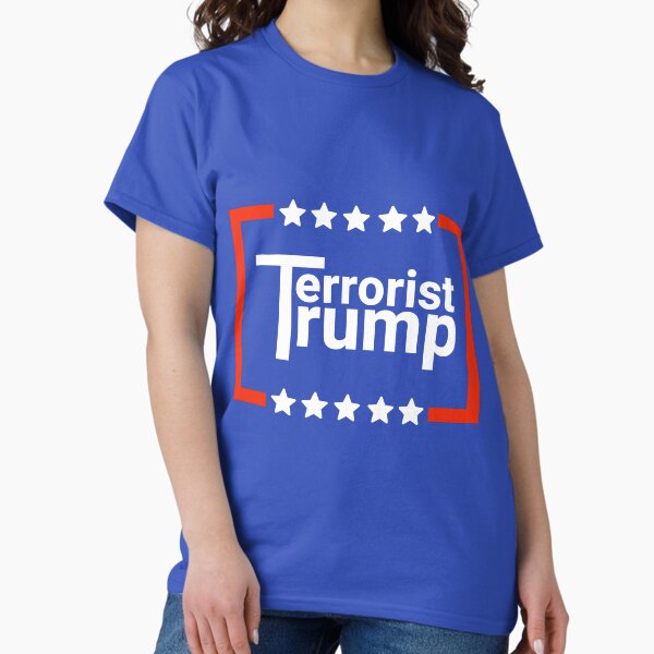 Vista previa del artículo con la obra «Diseño anti Trump: Trump terrorista.», diseñado y vendido por Rachel the Artist .