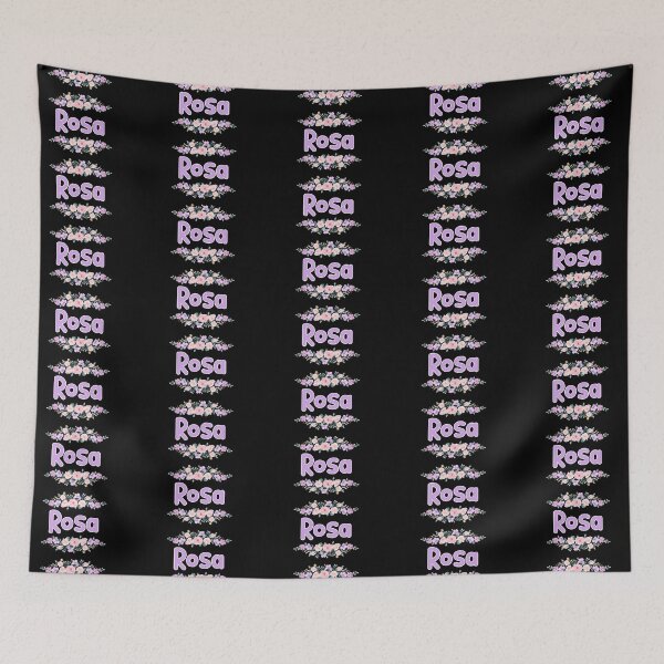 Item preview, Purple Flower Rosa Name Label (Black) designed and sold by NormadWorld.