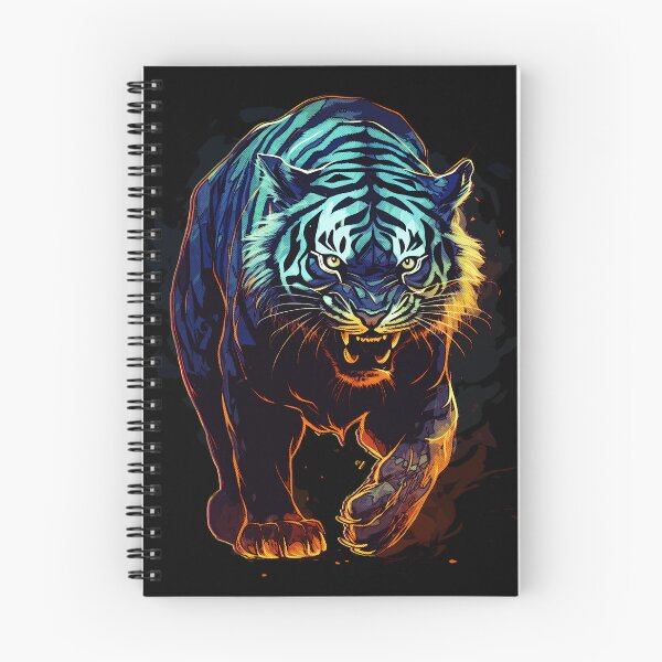 Aperçu de l'œuvre Animal spirituel du tigre sauvage - Style bande dessinée créée et vendue par Tabble-Dabble.