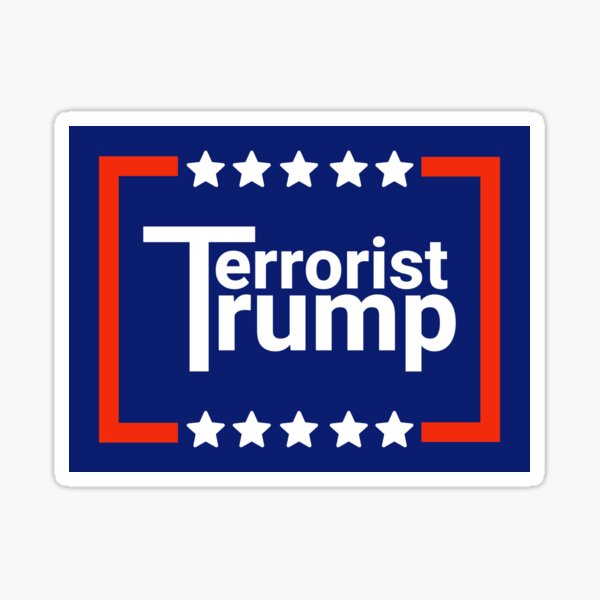 Vista previa del artículo con la obra «Diseño anti Trump: Trump terrorista.», diseñado y vendido por Rachel the Artist .