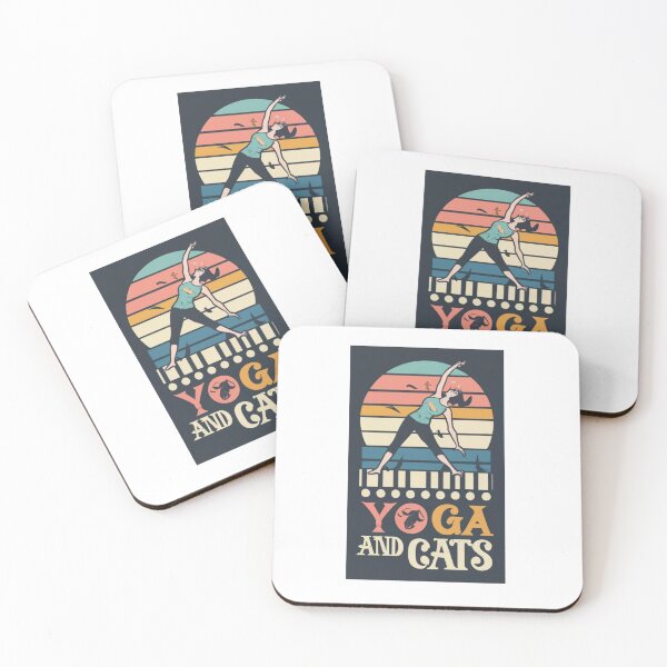 Item preview, yoga and cats v67 designed and sold by FenwickDesign99.