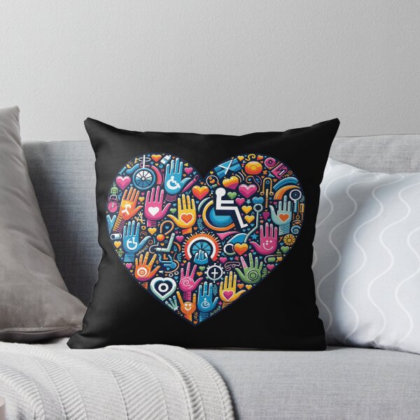 Item preview, Heart of Inclusion Embracing Diversity - Accessibility Symbols Design designed and sold by DesignDoodleArt.