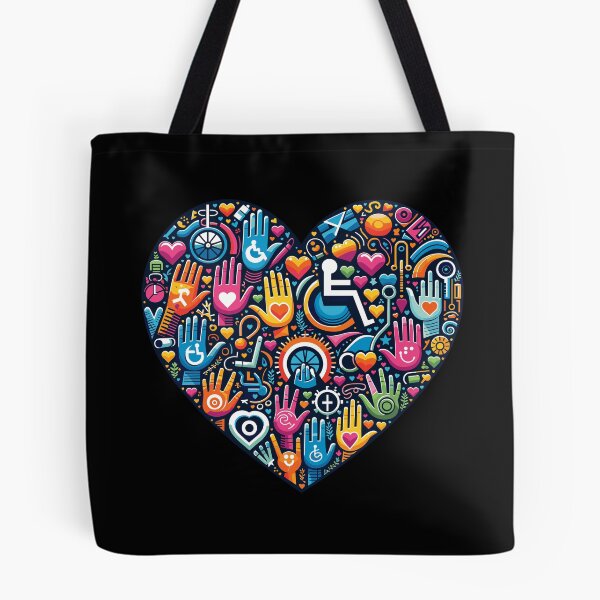 Item preview, Heart of Inclusion Embracing Diversity - Accessibility Symbols Design designed and sold by DesignDoodleArt.