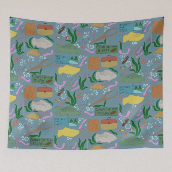Item preview, fishing illustration designed and sold by wjzardd-designs.