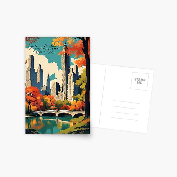 Item preview, Manhattan New York Modern Travel Poster designed and sold by Glimmersmith.