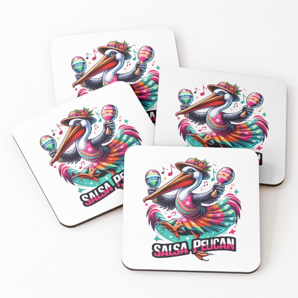 Item preview, "Fiesta Flight": The Salsa Dancing Pelican Mardi Gras designed and sold by PrintMastery.