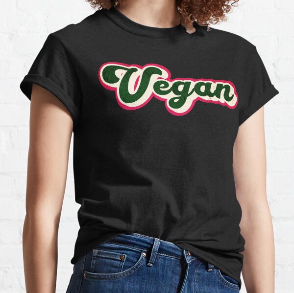 Retro-veganes grafisches Logo Classic T-Shirt