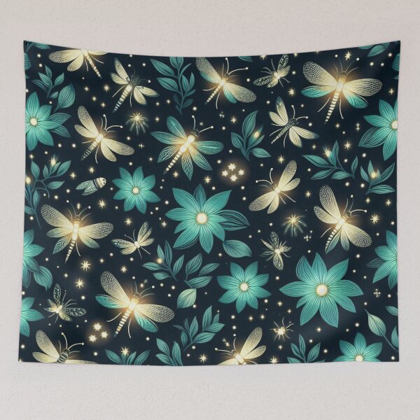 Item preview, Glowing Teal Night designed and sold by LyssasMindArt.