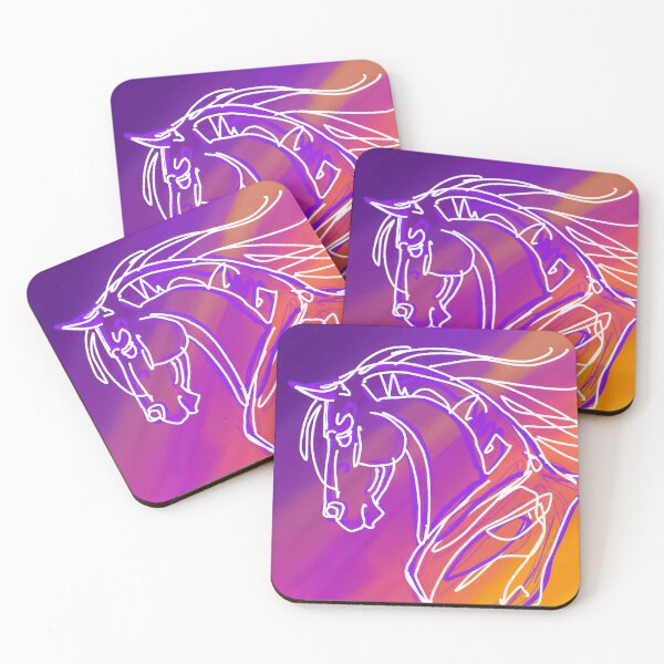 Item preview, Cantering Horse Sketch in Orange, Magenta and Purple designed and sold by DappledMoon.