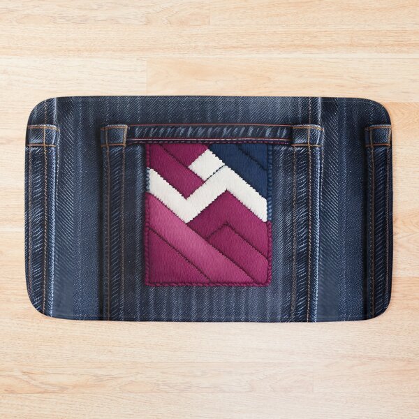 Item preview, Jeans clothes, fuchsia embroidered jeans 1 designed and sold by Kader101.