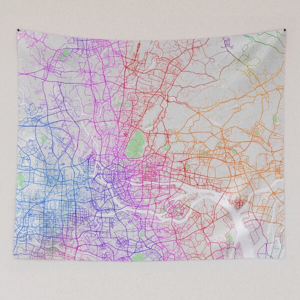Item preview, Guangzhou City Map of Guangdong, China - Colorful designed and sold by deMAP.