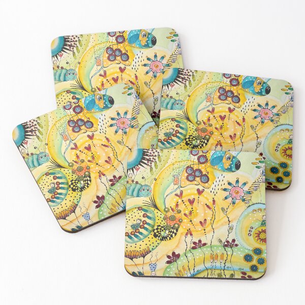 Item preview, Teeming with yellow-turquoise designed and sold by Moeppe.