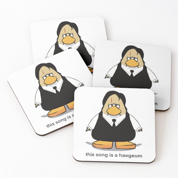 Item preview, haegeum - hand drawn penguin k-pop sticker icon min yoongi designed and sold by wiwwian.
