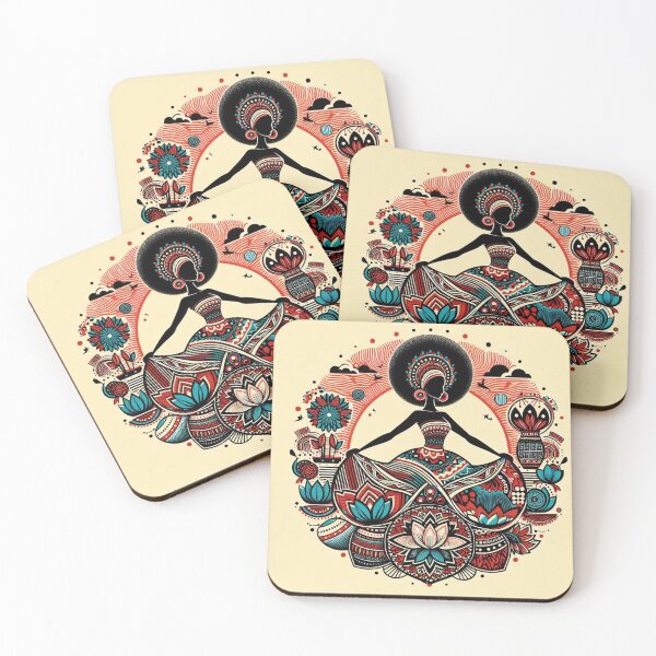 Item preview, Estampa Afro de Mulher Africana com Vestido designed and sold by Priscilla Souza de Alcantara.