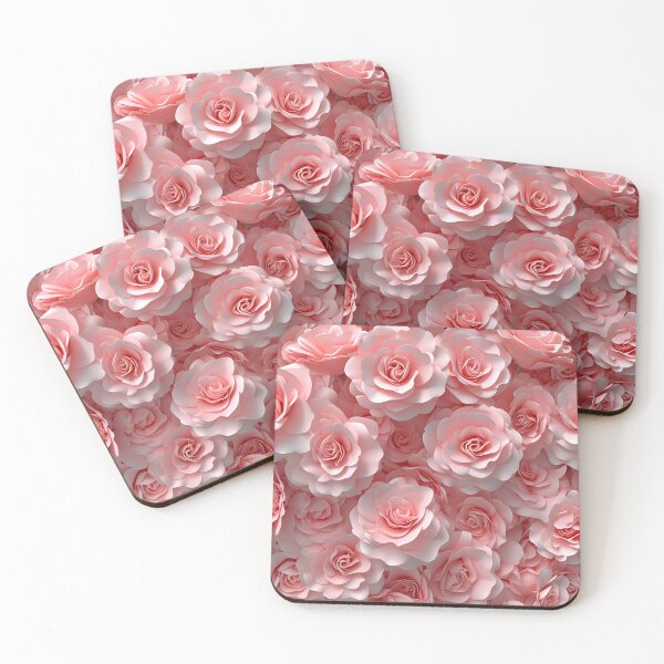 Item preview, 3D Pink Roses Seamless Pattern for Valentine's Day designed and sold by Apkdesigner.
