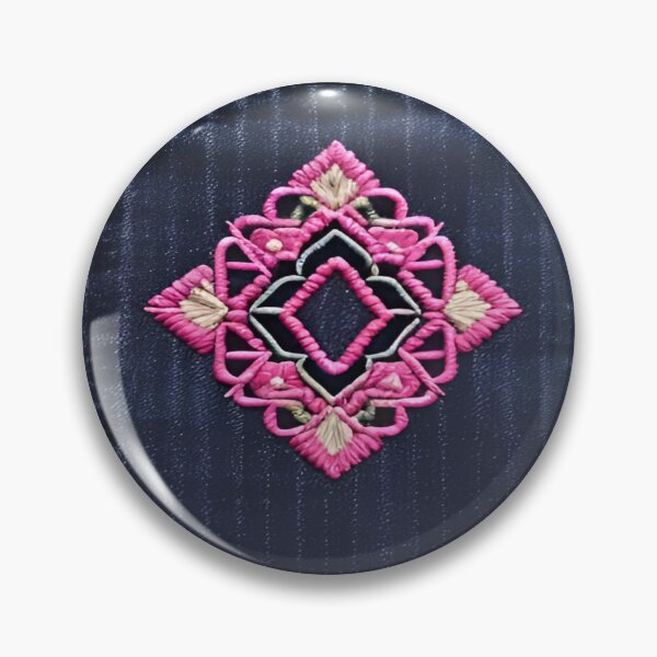 Item preview, Jeans clothes, fuchsia embroidered jeans 3 designed and sold by Kader101.